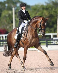 Ashley Holzer and Sir Caramello at the 2017 CDN Wellington :: Photo © Sue Stickle