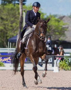 Dr. Cesar Parra of Piaffe Performance capped a successful winter season with a victorious ride aboard Fashion Designer OLD :: Photo © Nuno Coelho Vicente