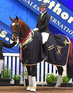 Gina Montgomery and Iresias L, champion of champions at the 2017 Australian Young Horse Championships :: Photo © Derek O'Leary