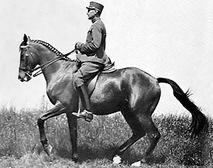 Alois Podhajsky and Nero xx training at home in Vienna in 1936 :: Photo © Podhajsky private archive