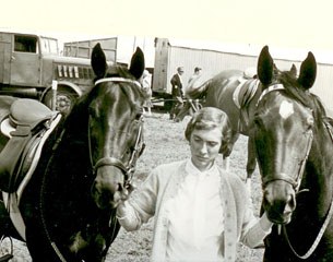 Jucho at a competition in the 1950s