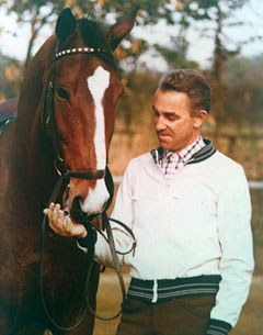 Reiner Klimke with a young Ahlerich in the 1970s