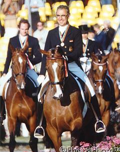 Dr. Reiner Klimke and Ahlerich at the 1982 World Championships in Lausanne :: Photo © Mary Phelps