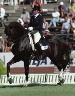 Kyra Kyrklund and Matador at the 1990 Word Equestrian Games