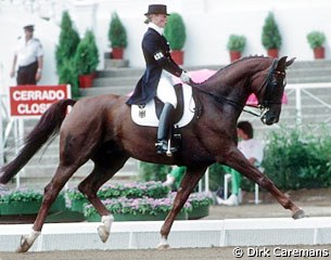 Isabell Werth and Gigolo at the 1992 Olympic Games in Barcelona :: Photo © Dirk Caremans