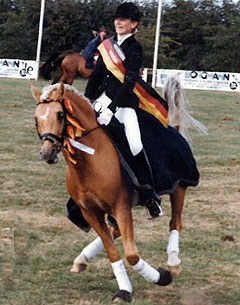 Jana and Golden Dancer at the 1996 German Pony Championships
