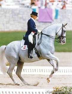 Margit Otto-Crepin and Lucky Lord at the 1996 Atlanta Olympic Games :: Photo © Mary Phelps