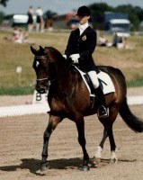 Delphine Meiresonne and Noble Casper at the 1997 European Pony Championships in Hartpury :: Photo © Sandra Nieuwendijk