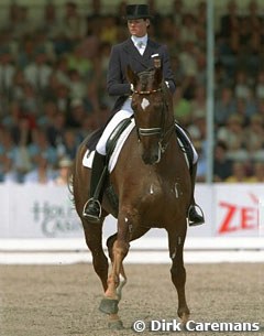 Ulla Salzgeber on Rusty at the CDIO Aachen :: Photo © Dirk Caremans