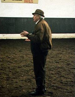 Georg Wahl as clinician at Dressuurstal De Steppe in Mol, Belgium, in 1998 :: Photo © Astrid Appels