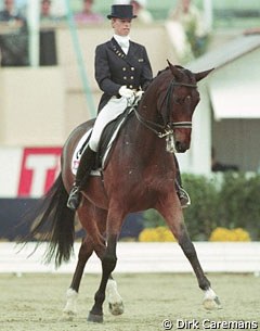 Anky van Grunsven and Bonfire at the 1998 World Equestrian Games in Rome :: Photo © Dirk Caremans