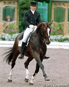 Lars Petersen and Blue Hors Cavan at the 1999 CDIO Aachen :: Photo © Dirk Caremans