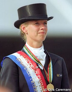 Anky van Grunsven wins the gold medal at the 1999 European Championships