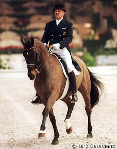 Jurgen Wirths and Souverän W at the 1999 CDI-W Mechelen :: Photo © Dirk Caremans