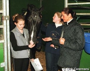 Coby van Baalen and a few Ferro fans at the 1999 Zwolle International Stallion Show :: Photo © Dirk Caremans