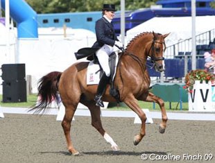 Ashley Holzer and Pop Art at the 2009 CDIO Hickstead World Dressage Masters :: Photo © Caroline Finch