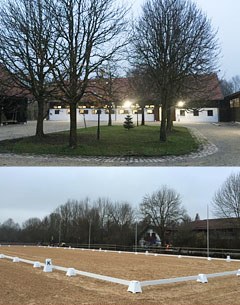 Two views of Marburg Dressage in Finsing, Germany