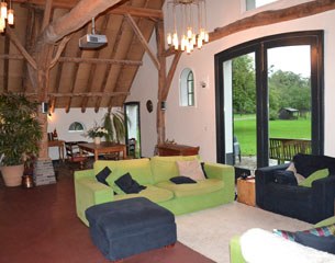 High ceilings in the current living room