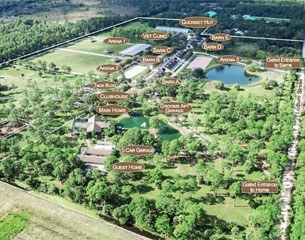 Aerial of the 55-acre property on 5526 SW Ludlum Street, Palm City, Florida
