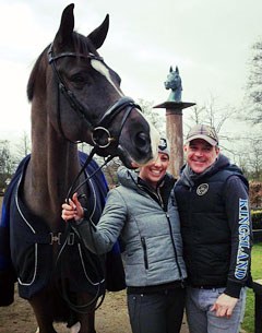 With Charlotte Dujardin and groom Alan Davies on a shoot for Kingsland