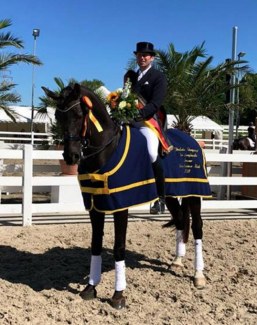 Heiner Schiergen and Aaron at the 2018 German Professional Dressage Riders Championships