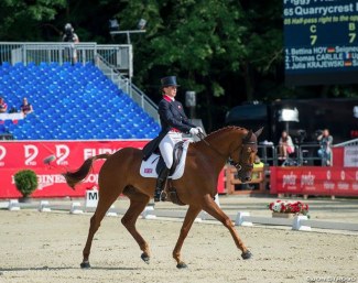 Dressage phase at the 2017 European Eventing Championships in Strzegom :: Photo © Jon Stroud