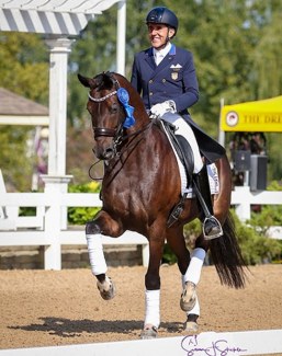 Cesar Parra and Fashion Designer OLD defending 2017 Developing Grand Prix Champions :: Photo © Sue Stickle