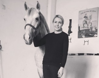 Piaffe's ceo Abby Newell at Marchanta Equestrian in Portugal