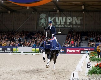 Jameson wins the L-level division at the 2019 KWPN Stallion Competition Finals in Den Bosch :: Photo © Dirk Caremans