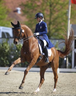 Italian Under 25 rider Francesca Rapazzoli on Rhadamanthus at the 2019 CDI Sint-Truiden :: Photo © Astrid Appels