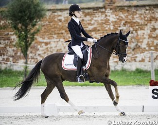 Liva Addy Guldager Nielsen and D’Artagnan at the 2019 European Pony Championships :: Photo © Lukasz Kowalski