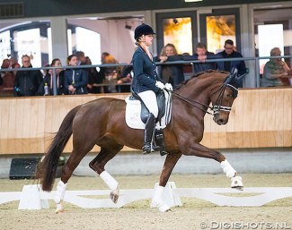 Suzanne Kleijwegt and Finnländerin at the 2018 Dutch Indoor Dressage Championships in Ermelo :: Photo © Digishots
