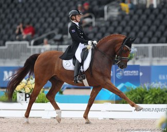 Julie Brougham and Vom Feinsten at the 2018 World Equestrian Games in Tryon :: Photo © Astrid Appels