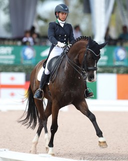 Monica Burssens and Sao Passionato at the 2018 CDI Wellington :: Photo © Astrid Appels