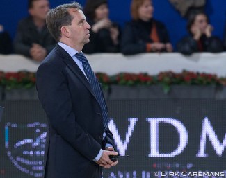 Peter Bollen, President of the International Equestrian Organisers Association, at the 2012 CDI Mechelen :: Photo © Dirk Caremans
