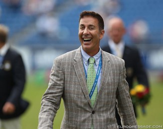 Big smile on Robert Dover's face as Team USA places second in the 2017 CDIO Aachen Nations Cup :: Photo © Astrid Appels