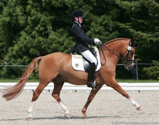 Katharina Weychert and Dornik B at the 2008 European Pony Championships :: Photo © Astrid Appels