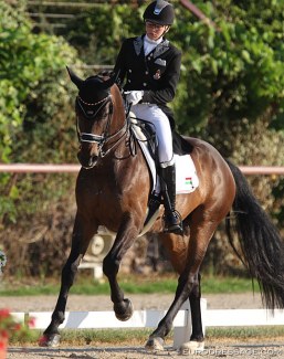 Fanni Ambach and Schufro Armani at the 2019 European Junior Riders Championships in San Giovanni in Marignano :: Photo © Astrid Appels