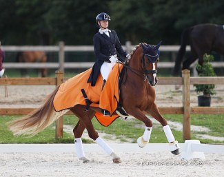 Inge Heylen and Kalagan H win the Prix St Georges at the 2020 CDI Grote Brogel :: Photo © Astrid Appels