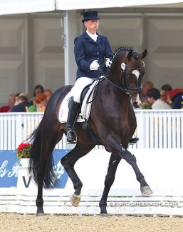 Anja Engelbart and De Champ OLD at the 2011 World Young Horse Championships :: Photo © Astrid Appels