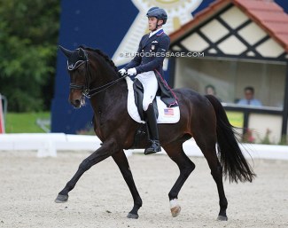 Jan Ebeling and Illuster van de Kampert in the CDI 3* Tour at the 2021 European Dressage Championships in Hagen :: Photo © Astrid Appels