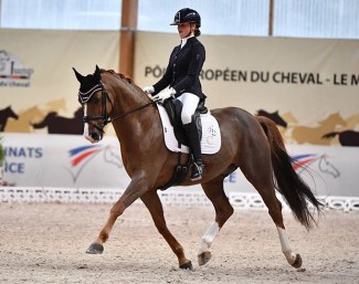 Fleur Weijkamp and Don Amour de Hus win the Children division at the 2020 French Youth Riders Championships :: Photo © Les Garennes