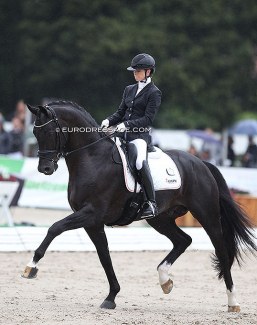Charlotte Fry and Kjento at the 2021 World Young Horse Championships :: Photo © Astrid Appels