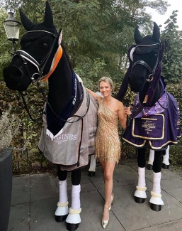 A party for golden girl Lottie Fry at Van Olst Horses: Gold at the World Dressage Championships and World Young Horse Championships this year