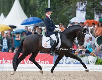 Tom Franckx and Bon Bravour at the 2011 World Young Horse Championships :: Photo © Dirk Caremans