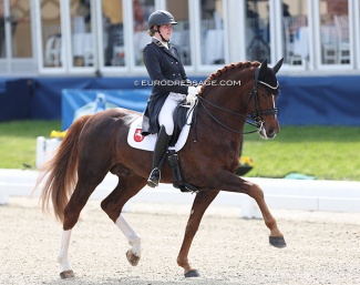 Catja Thomsen and Vidar (by Viscount x Edward) in the Nurnberger Burgpokal qualifier at the 2023 CDI Hagen :: Photo © Astrid Appels