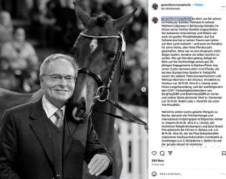 Gut Schierensee announced the passing of Dr. Günther Fielmann on Instagram :: Photo © Janne Bugtrup 