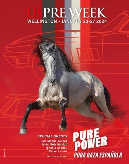 The poster of the 2024 USPRE Week, designed by Remi Blot. As of 2025 the USPRE Week will be replaced by the Iberian Showcase in Ocala in October 2025