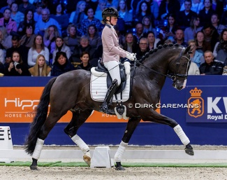 Renate van Uytert-Van Vliet and Extreme U.S. at the 2024 KWPN Stallion Competition Finals :: Photos © Dirk Caremans