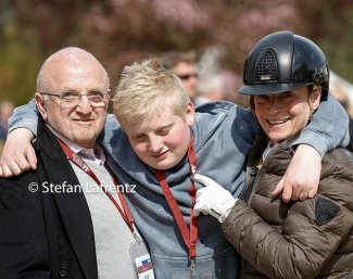 Wolfgang Urban, Frederik and Isabell Werth at the 2022 CDI Hagen :: Photo © Stefan Lafrentz